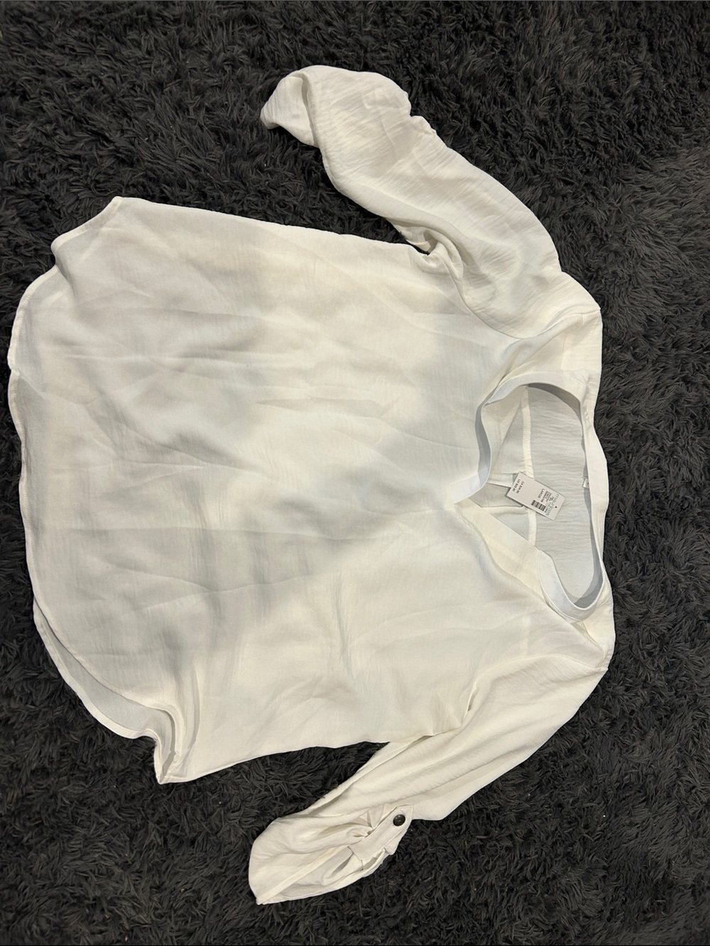 Maurices White Lightweight Women's Long-Sleeve Blouse